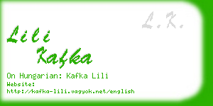 lili kafka business card